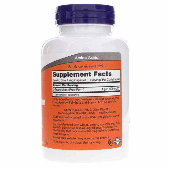 L-Tryptophan 500 Mg, NOW